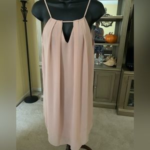 Pale blush chiffon dress by ANGL size M